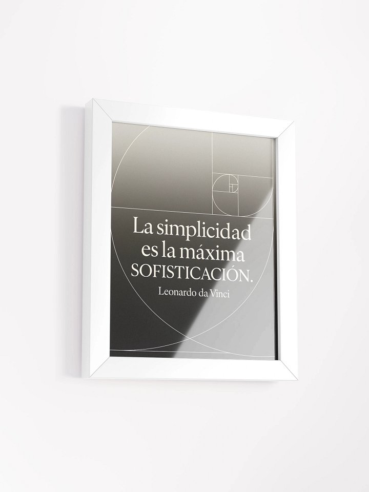Póster ultra-premium Leonardo da Vinci simplicidad con máxima calidad técnica product image (2)