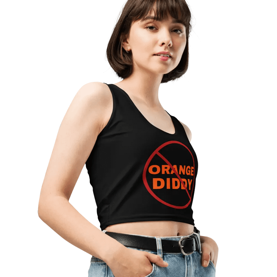 No Orange Diddy Stretchy Black Crop Top product image (7)