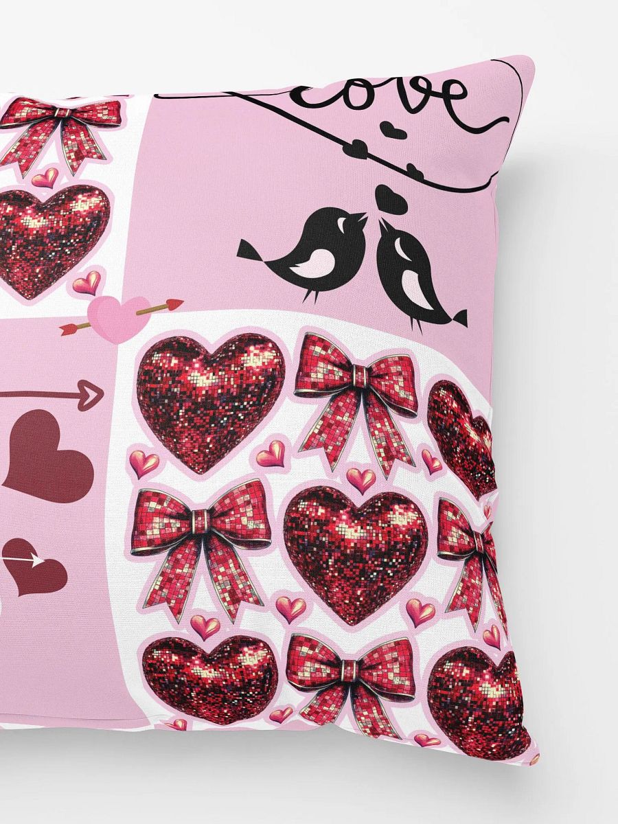 Lovebirds Pink & White Pillow product image (4)