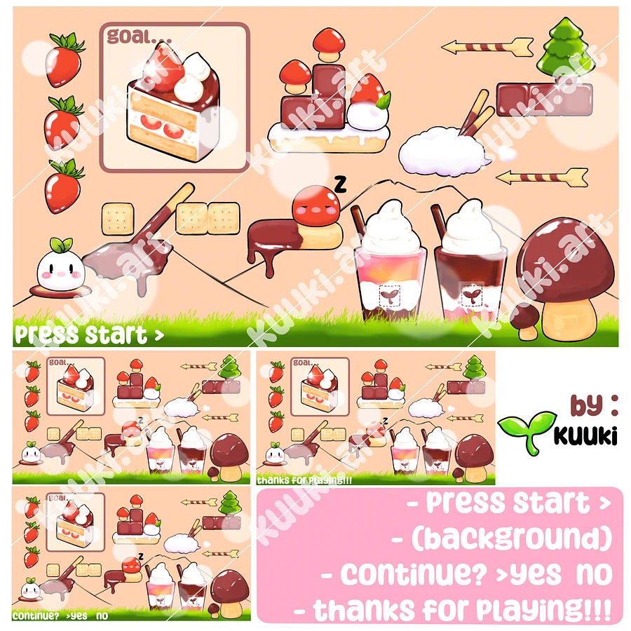 [Animated Background Set] Choco Strawberry 🍫🍓 product image (2)