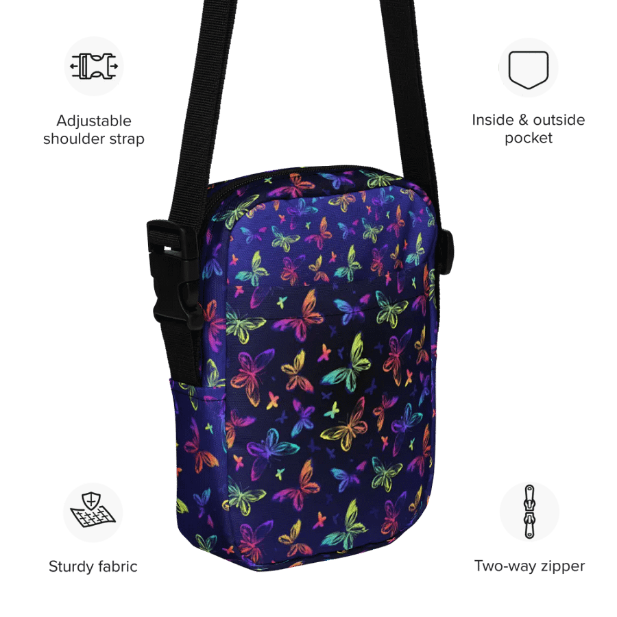 Kaleidoscope Butterfly Dreams Crossbody Bag nature moms dads daughters sons product image (11)