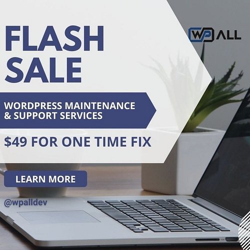 Keep your WP fresh and alive!
https://wpall.dev/services/ 
<< --- Take now 
#wordpress #updates #maintenance #service #fastfi...