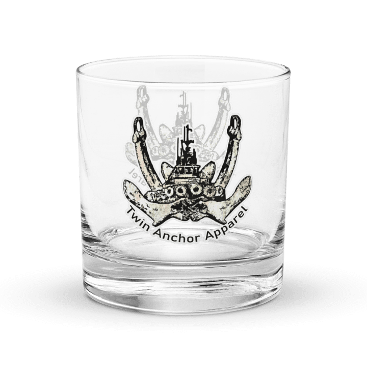 Twin Anchor Logo Rocks Glass 10.5oz product image (1)