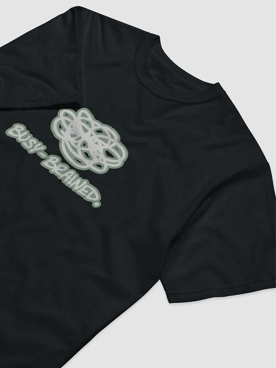 BUSY-BRAINED (lined design, #96B697) unisex eco tee product image (5)