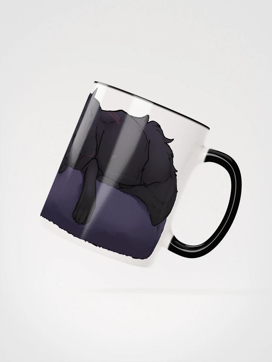 "The Slumbering Wolf" Ceramic Mug with Color Inside product image (2)