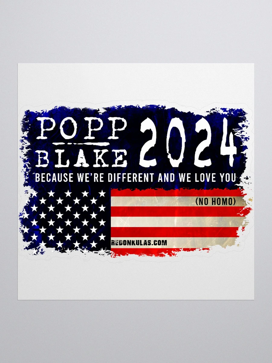 Popp for President Parody Sticker product image (2)