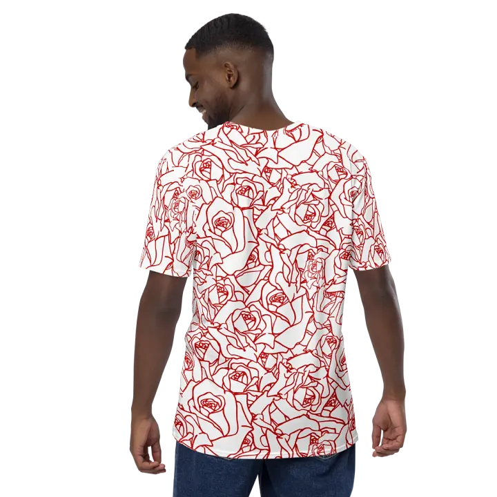 Loads of Roses · white-red crew neck t-shirt product image (2)