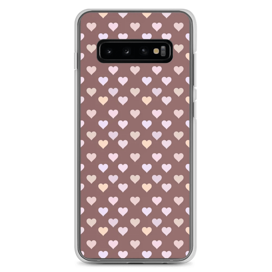 Pastel Hearts Burgundy Cute Clear Case for ®Samsung phones product image (8)