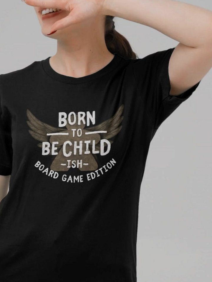 Born To Be Childish - Grunge Biker Meeple Board Game Shirt product image (1)