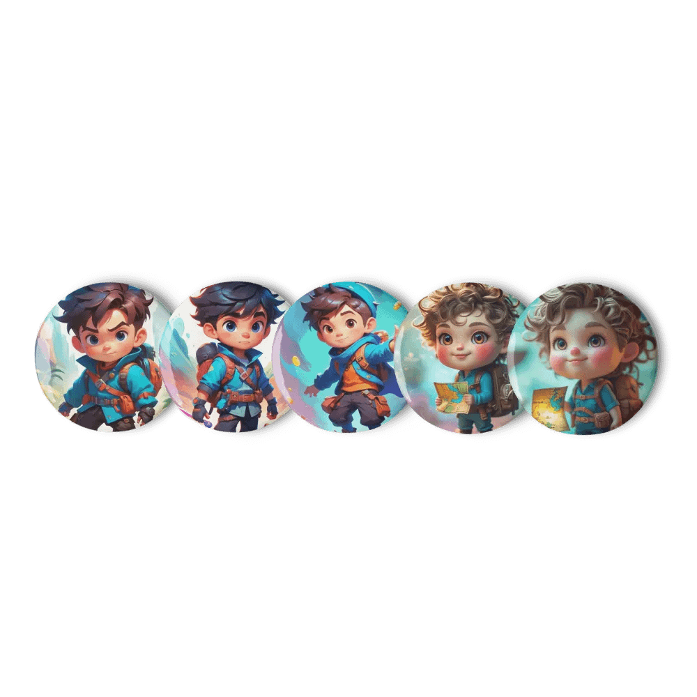 Chibi Adventurer Set B - Button Set Collection product image (6)