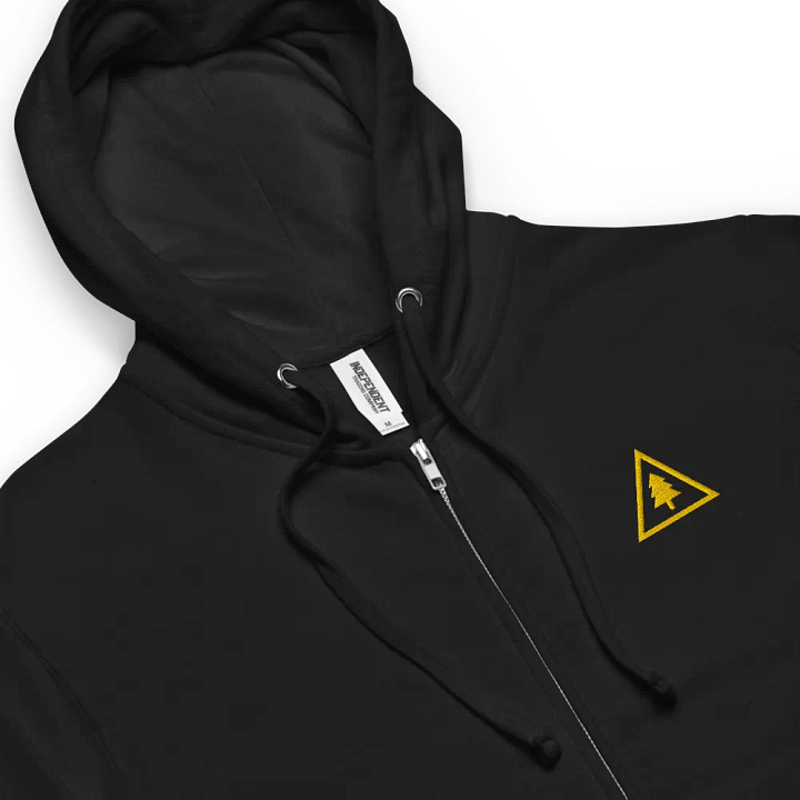 Embroidered Tree Triangle - Premium Fleece Zip-Up Hoodie product image (2)