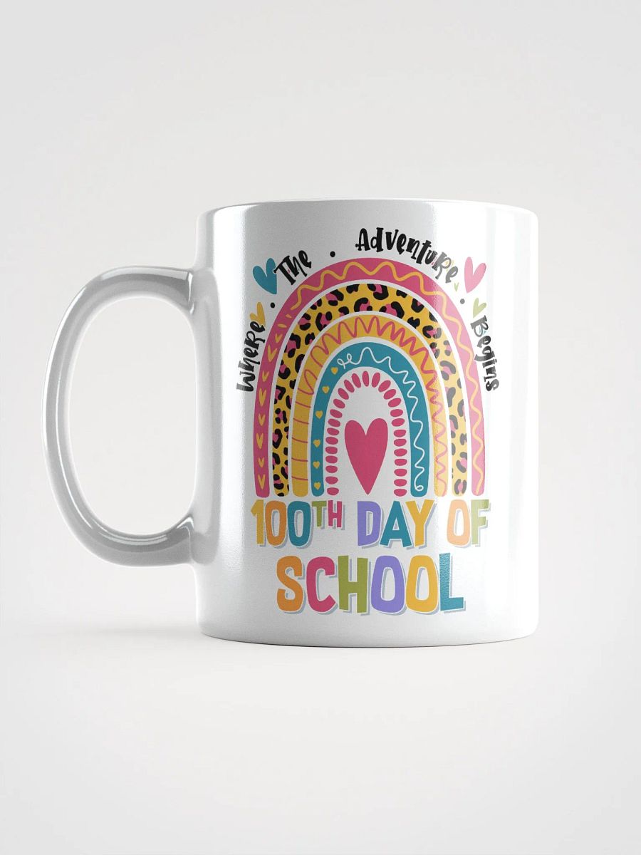 Rainbow 100th Day of School White Glossy Mug product image (3)