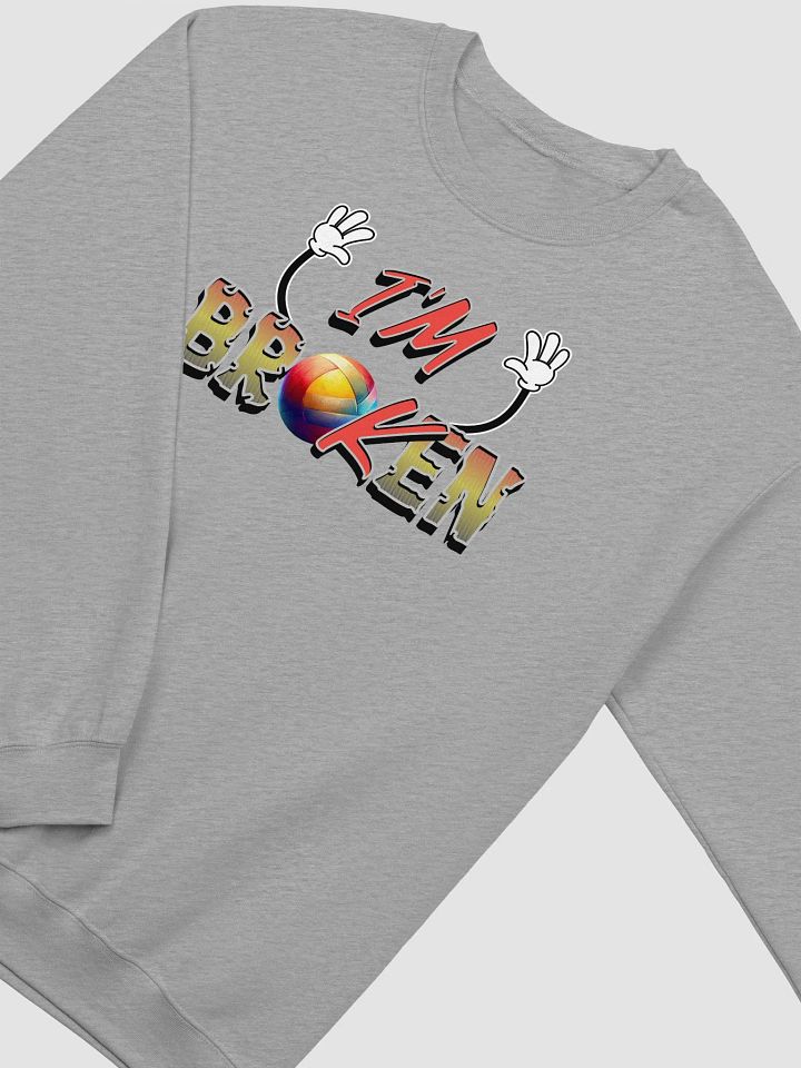 Im Ok Im Broken Volleyball Vibes Crewneck Sweatshirt product image (22)