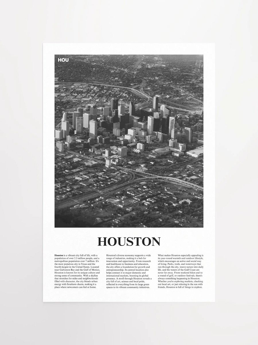 Houston 01 Newspaper Poster product image (9)