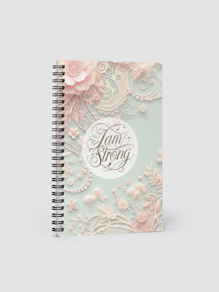 Spiral Notebook w. Inspirational / motivational quote - I Am Strong product image (2)