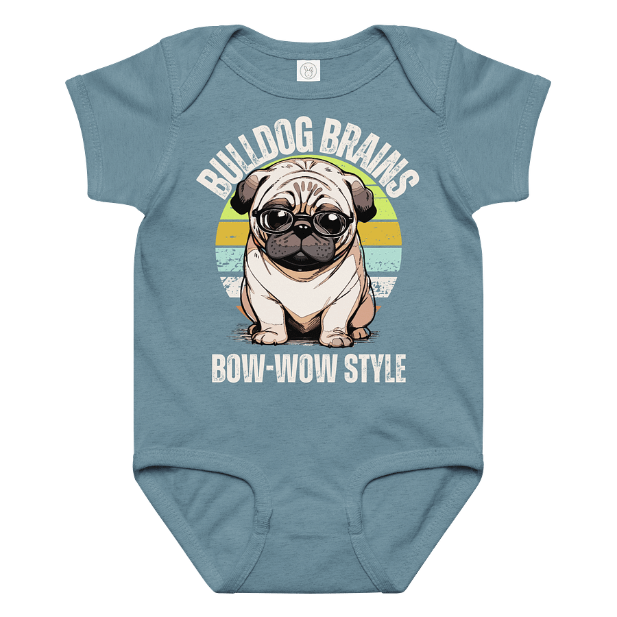 Bulldog Brains Bow-wow Style Baby Jumpsuit product image (2)