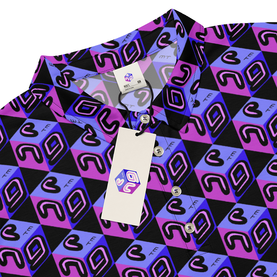 Next Generation Records All Over Print Mens Polo Shirt NGR Cube Logo product image (2)