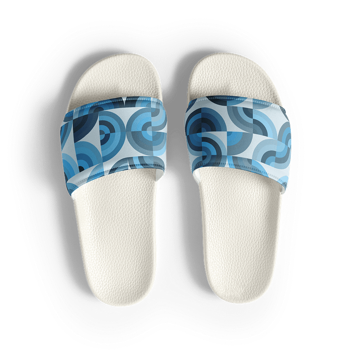 Zenith Blue Geometric Women's Slides product image (2)