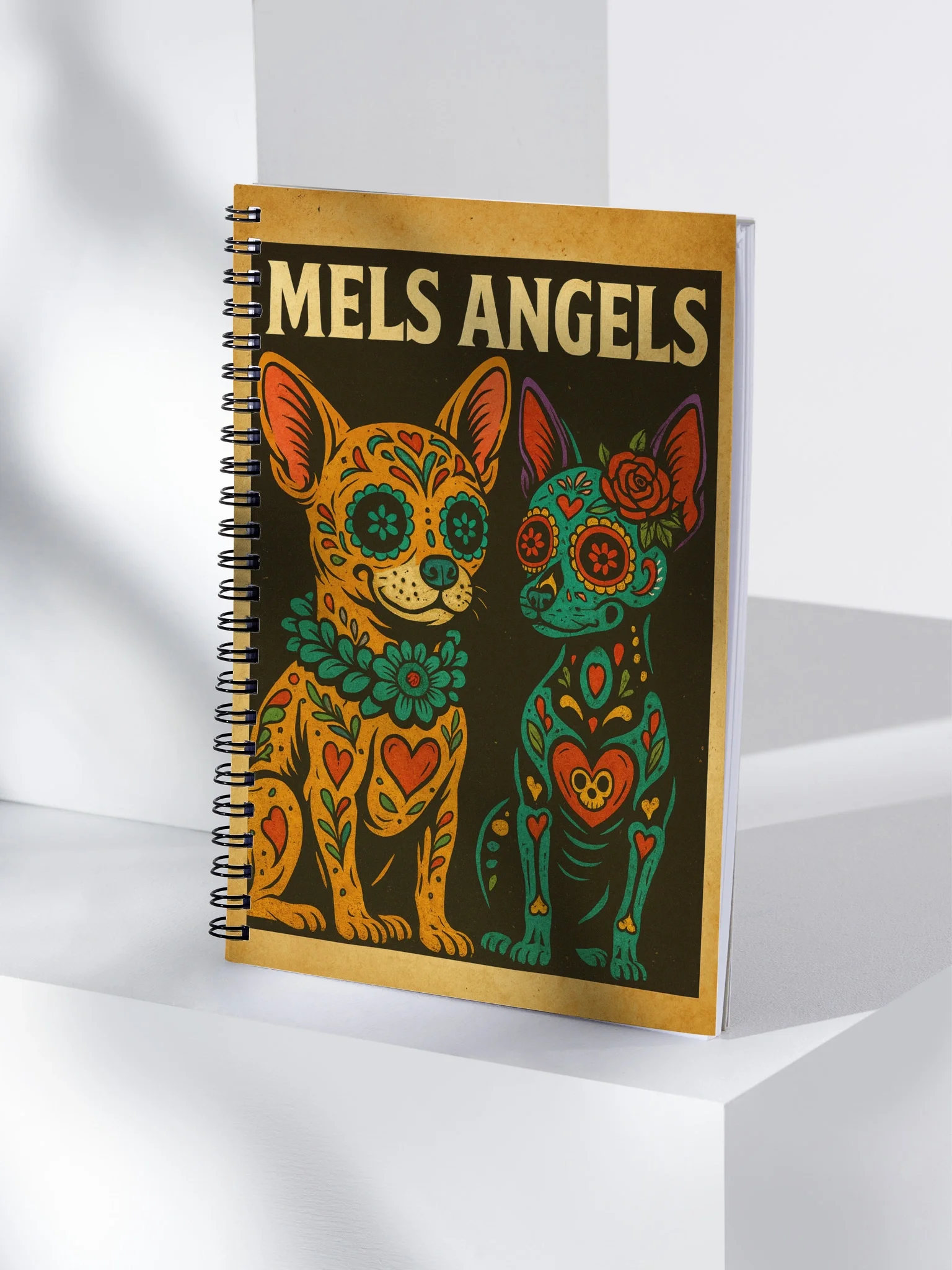 Day of the Dead Dog Notebook – Mel’s Angels Sugar Skull Chihuahua Journal (140 Pages) product image (4)