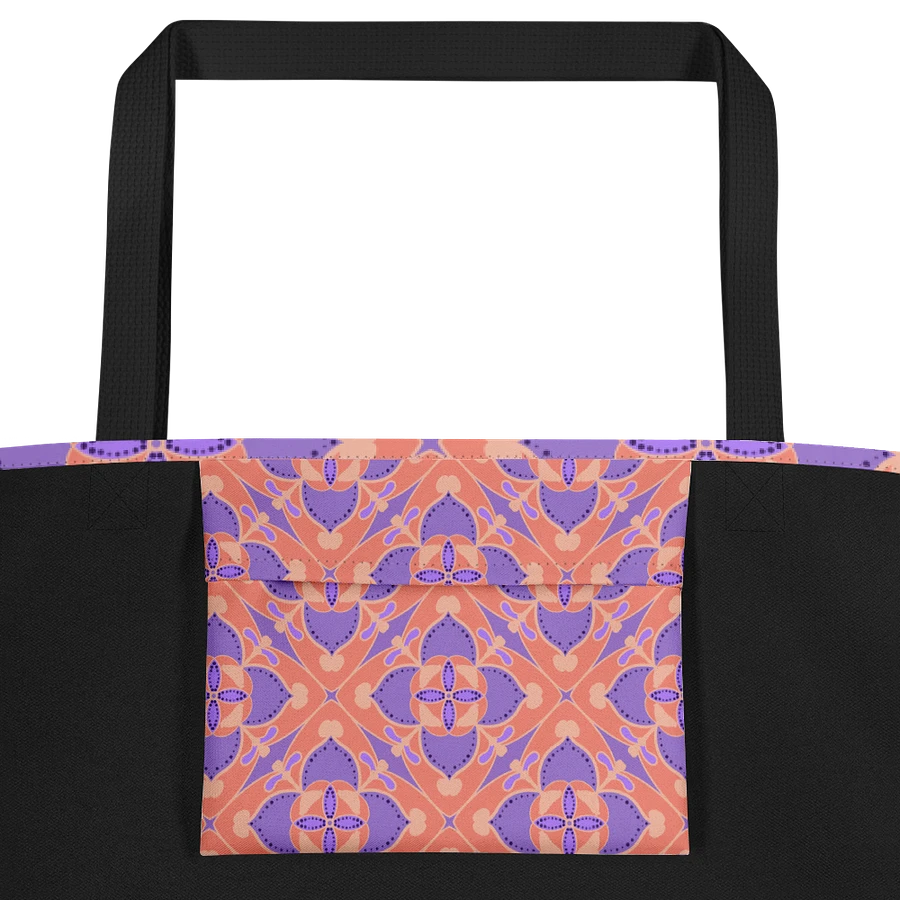 Peach and Lilac Symmetry Pattern All Over Print Tote product image (4)