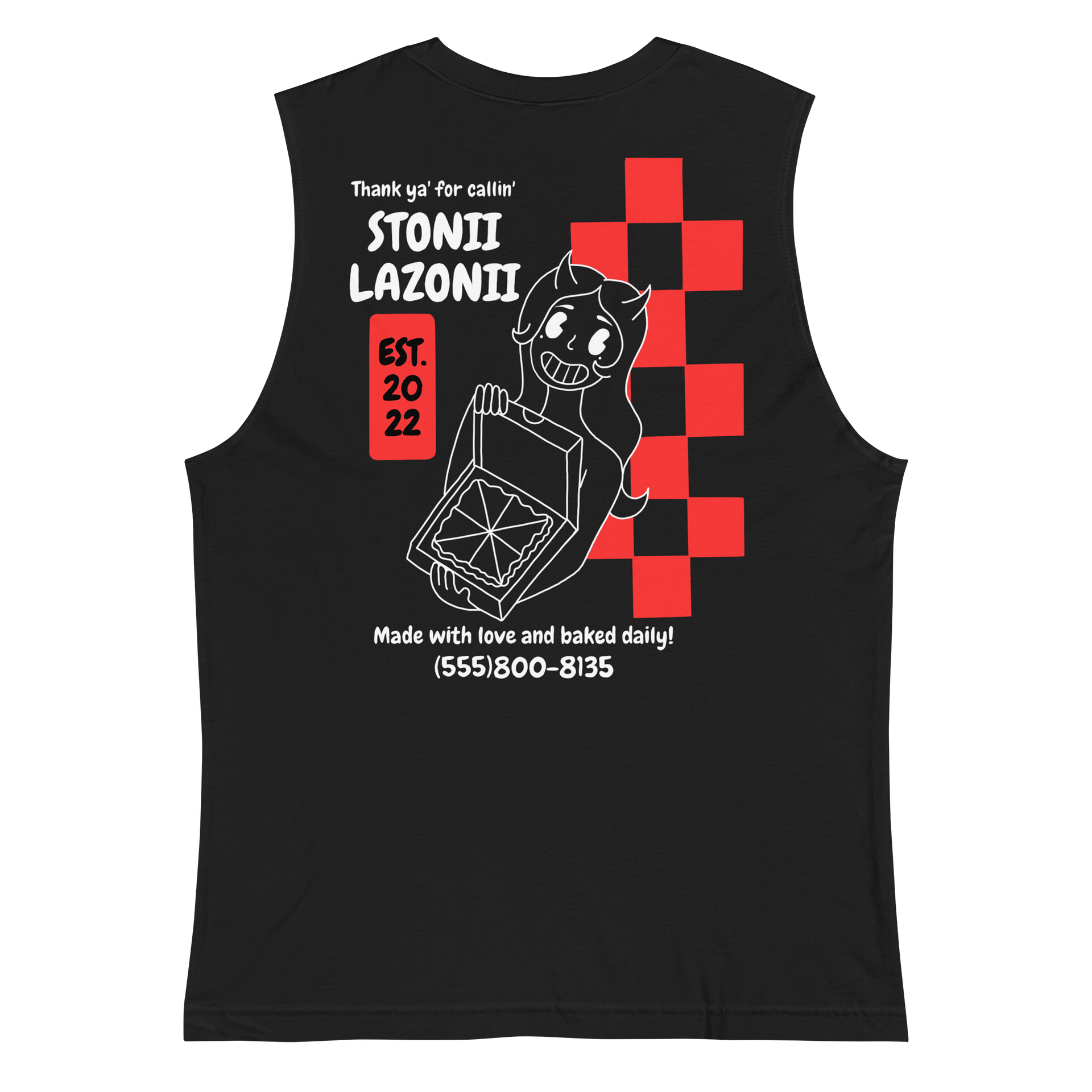 Stonii Lazonii Black Muscle Tank product image (4)