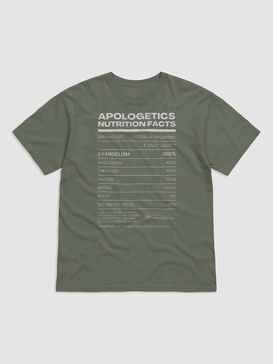 Apologetics Nutrition Facts Men's Crew Neck T-Shirt product image (29)