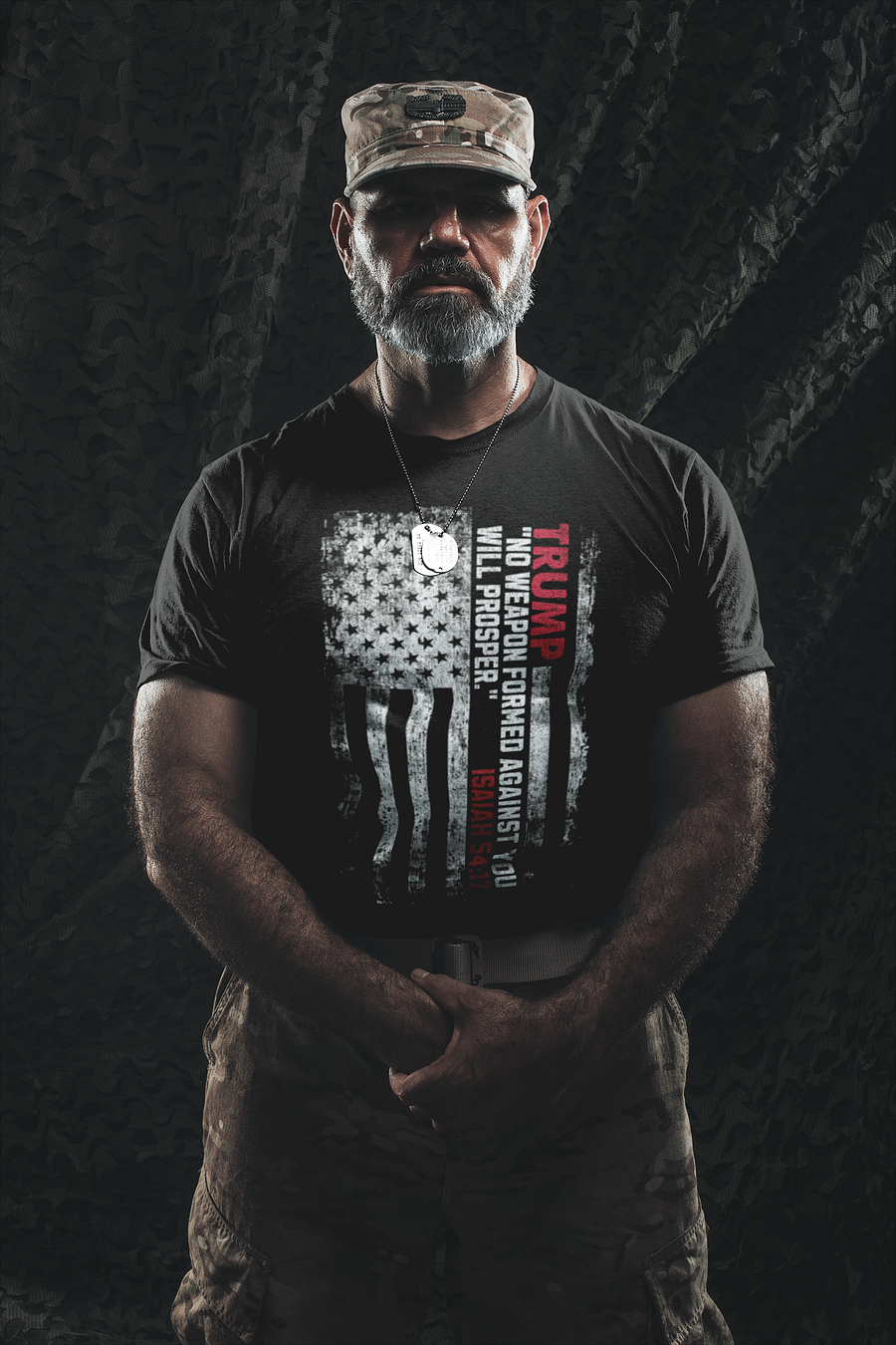 Trump - No Weapon Formed Against You Will Prosper-Isaiah 54:17 Patriotic American Unisex T-shirt product image (1)