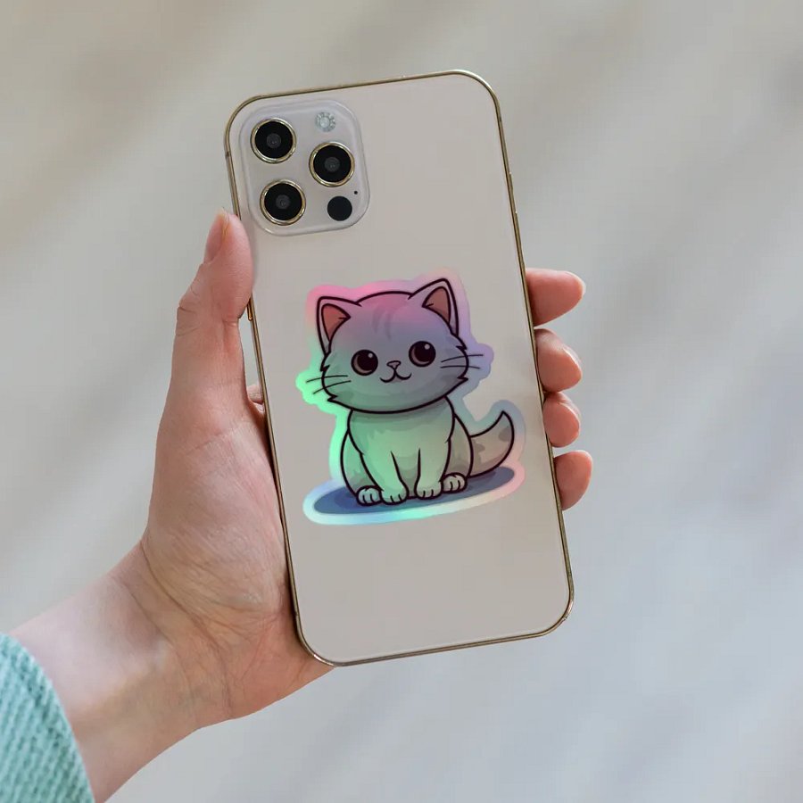 Cute White Cat Sticker product image (8)