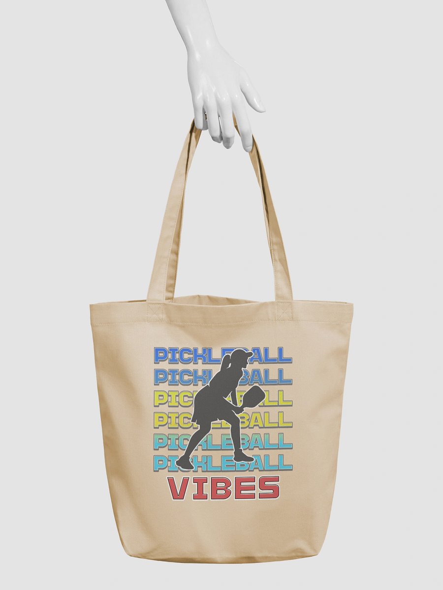 Pickleball Vibes Line Female Eco Tote Bag product image (3)