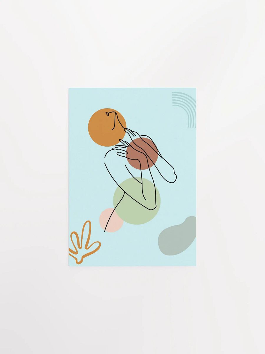 Boho woman — boho poster, boho wall art, boho decor, aesthetic poster, abstract art product image (2)