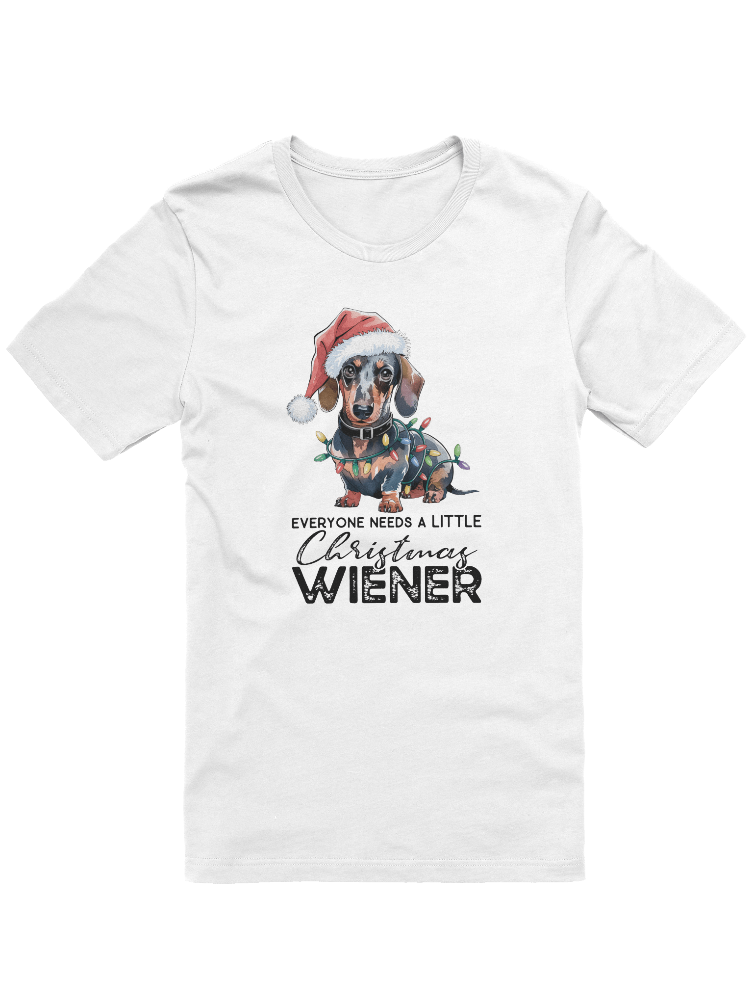 Everyone Needs A Little Christmas Weiner - Santa Hat Dachshund T-Shirt product image (1)
