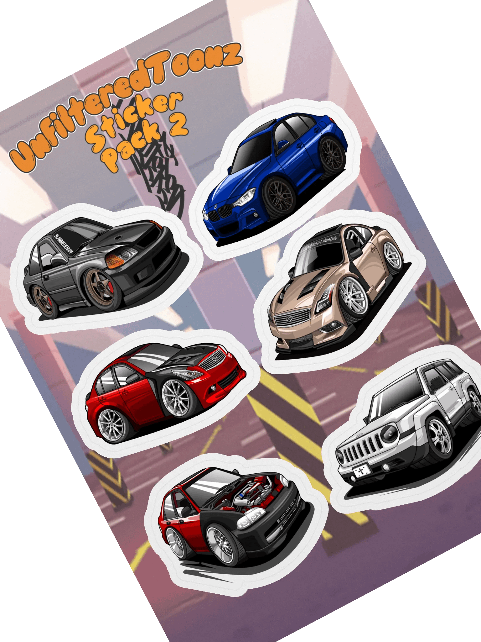Unfiltered Toonz Car Sticker Pack 2 (Indoor) product image (1)