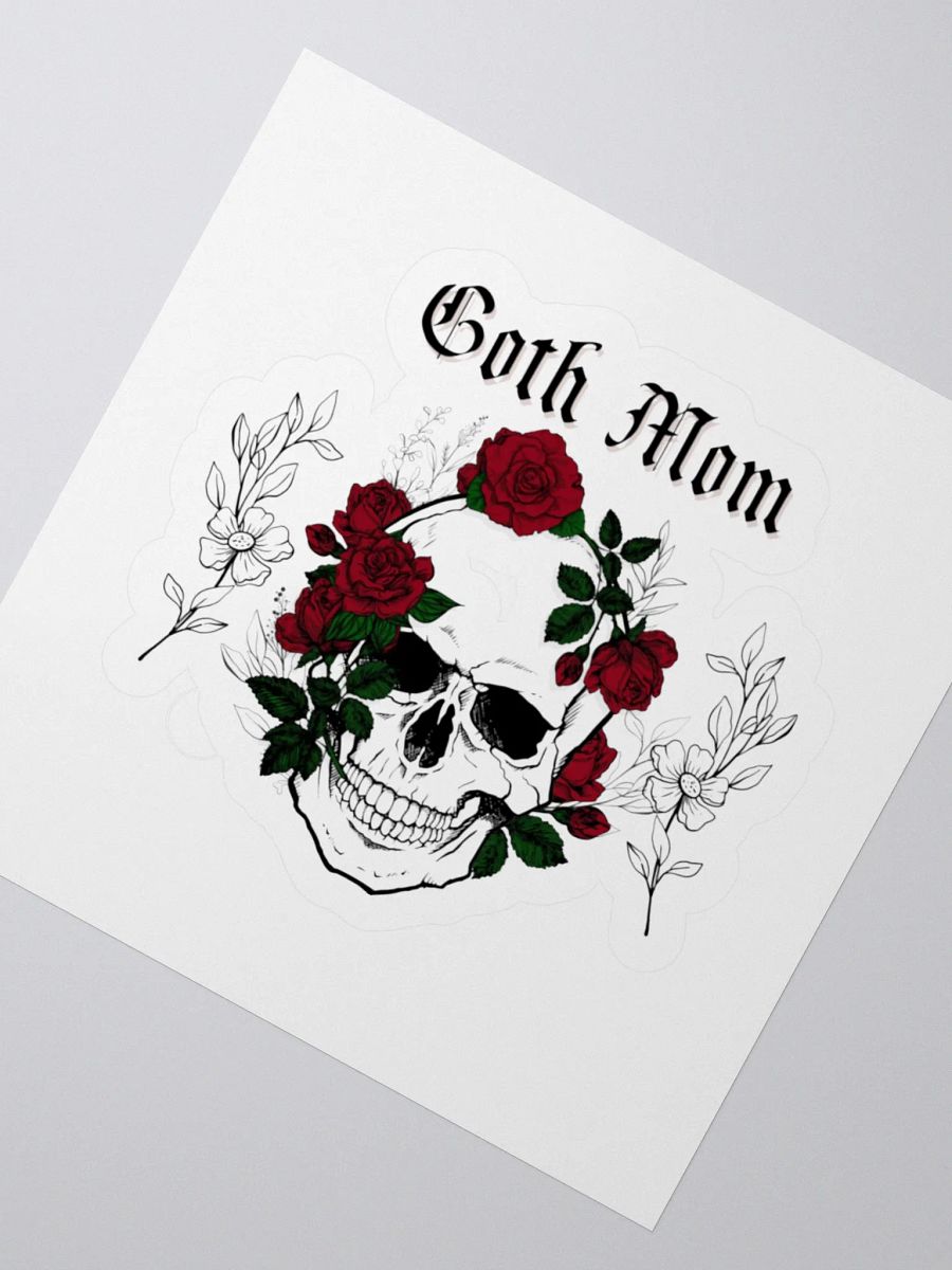 Goth Mom Rose Kiss Cut Stickers product image (8)