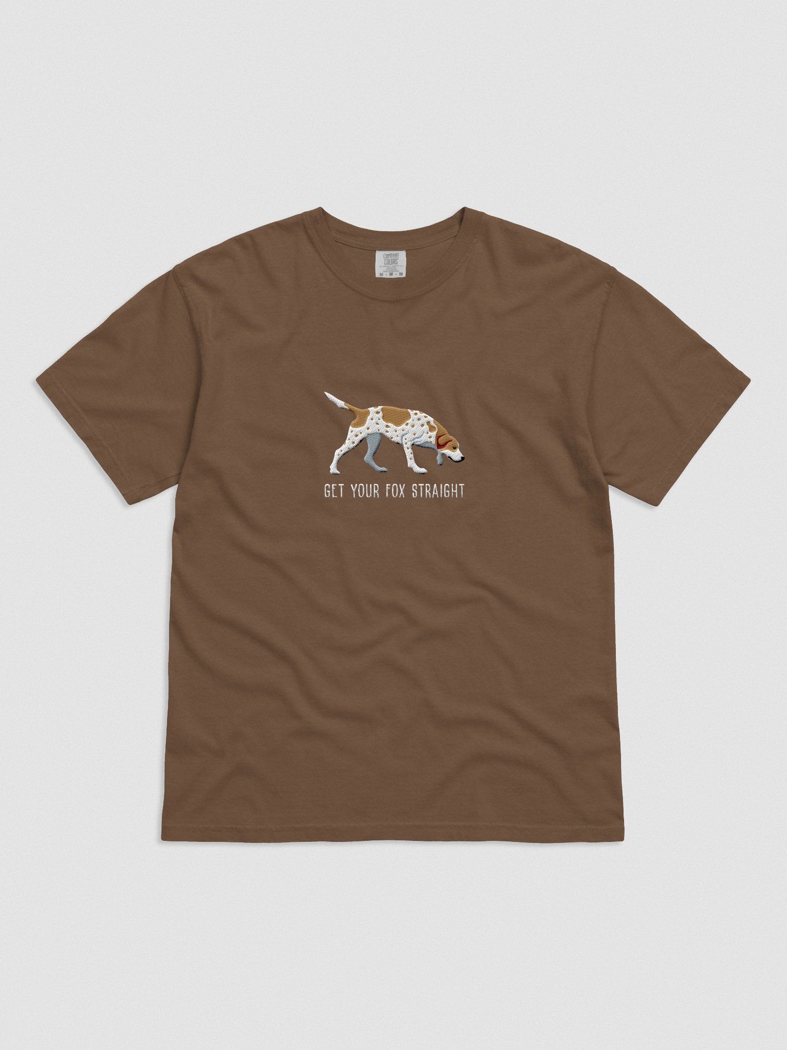 Get Your Fox Straight T-Shirt(Embroidered) of an American Foxhound(Tan & White) product image (4)