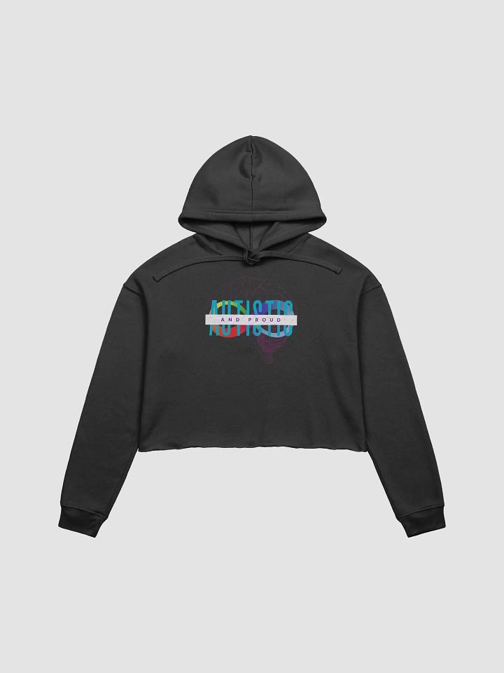 Autistic and Proud Infinity Brain Cropped Hoodie product image (1)