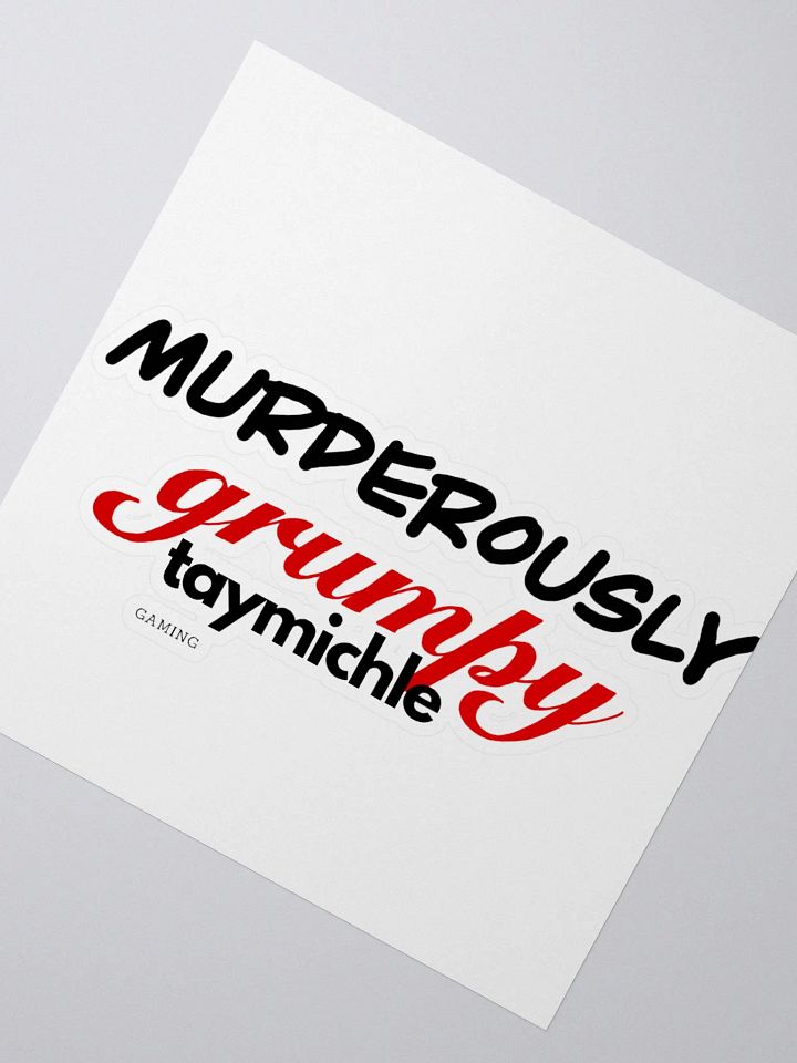 Grumpy Sticker - RED product image (2)