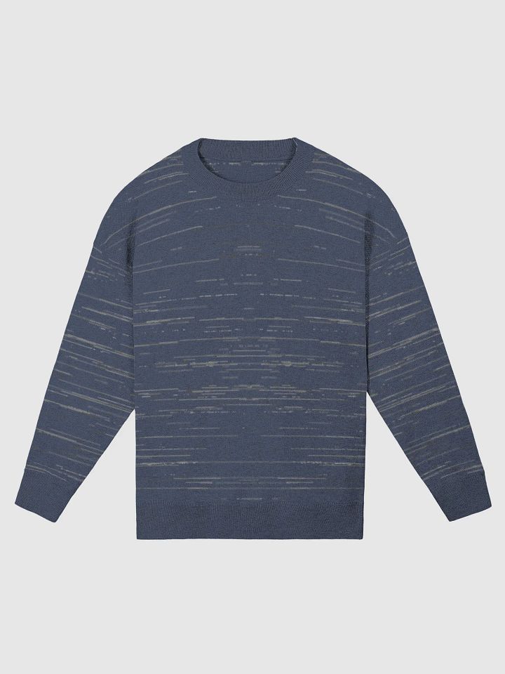 Meteor Stripes Navy Blue Relaxed Knit Sweater product image (1)