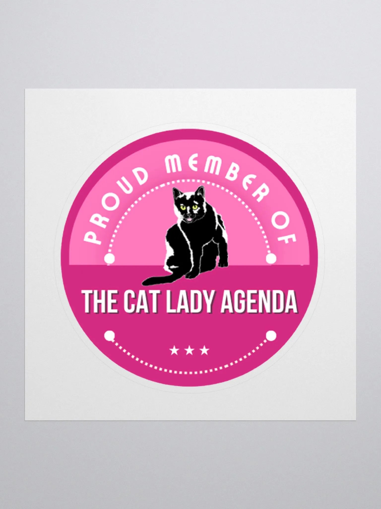 The Cat Lady Agenda Pink Logo Sticker product image (2)