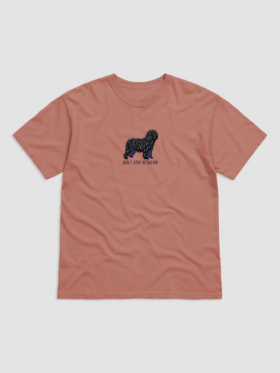 Don't Stop Retrievin' T-Shirt(Embroidered) of a Spanish Water Dog(Black) product image (17)