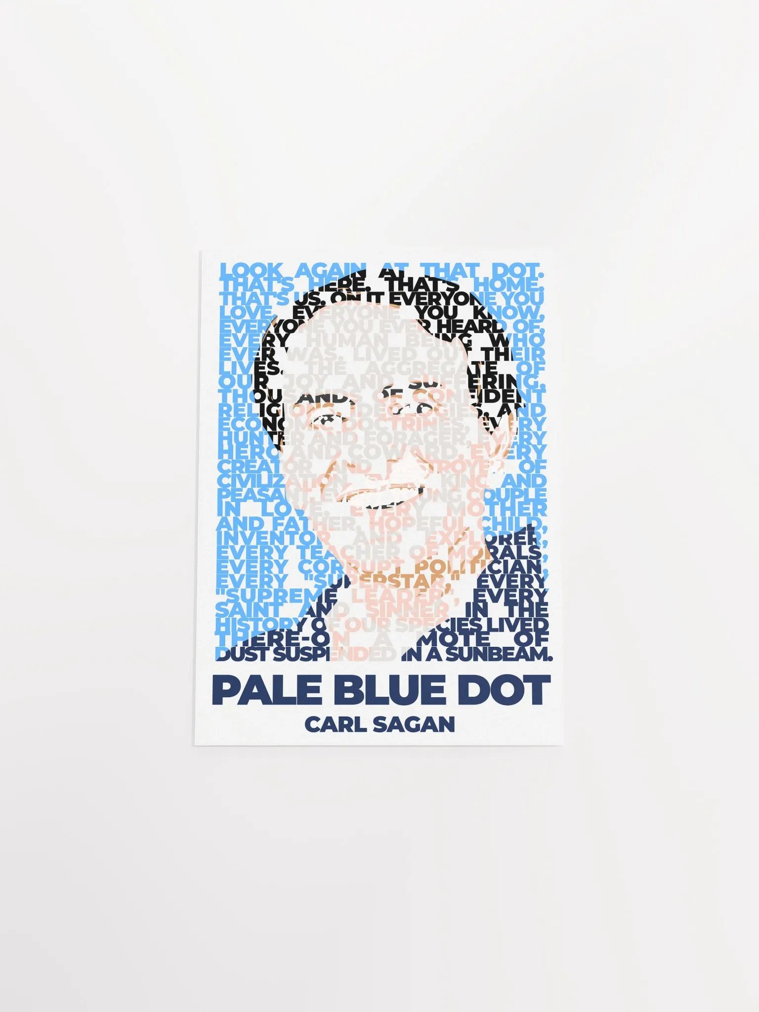 Pale Blue Dot poster, Carl Sagan quote — space poster, science poster, aesthetic poster, text-art poster product image (9)