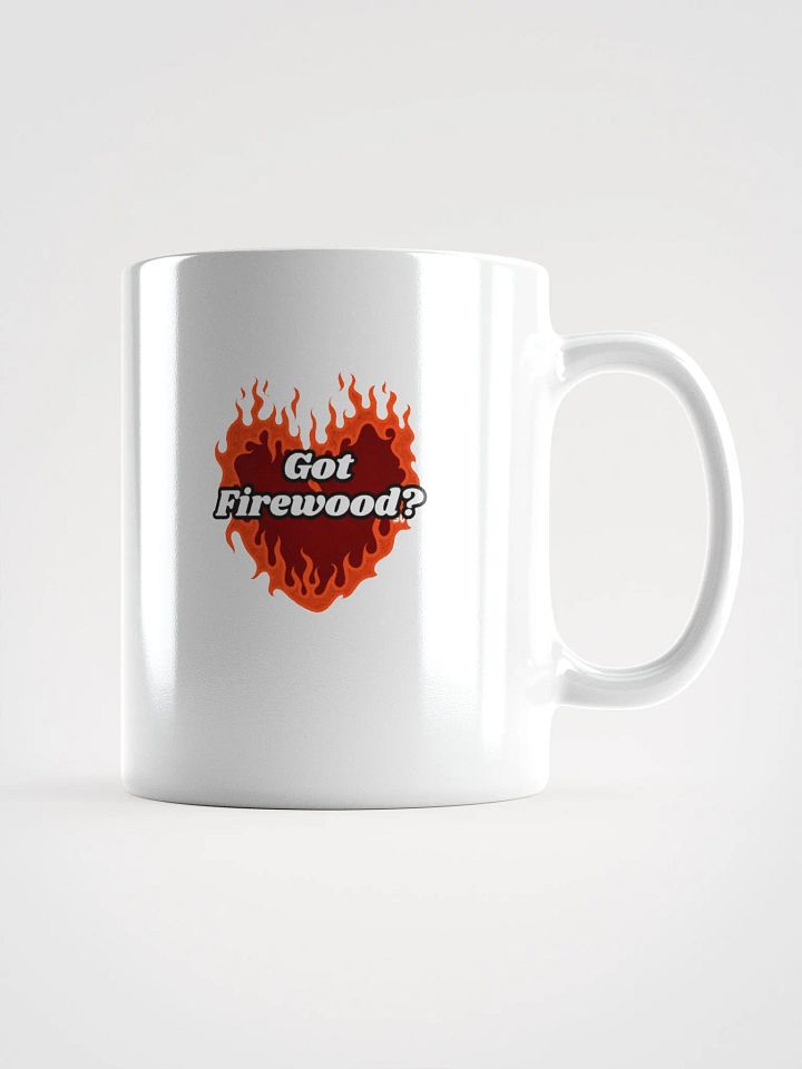 Flaming Heart - Got Firewood? | White Glossy Mug product image (1)