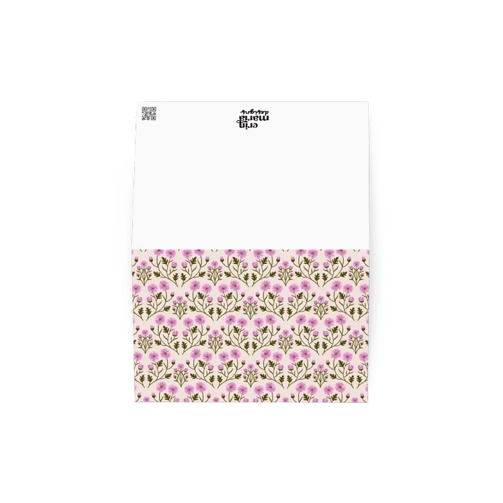 Harmony of Mums - Pink and Green - Greeting Card - Empty Inside product image (1)