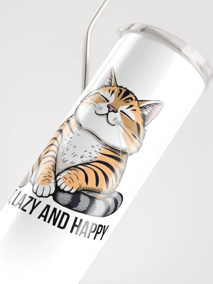 fat, lazy and happy stainless steel cup product image (5)