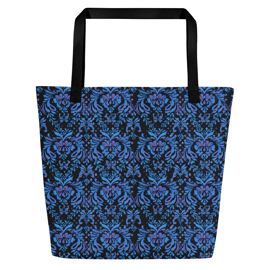 Big printed tote bag with Blue morocan design product image (2)