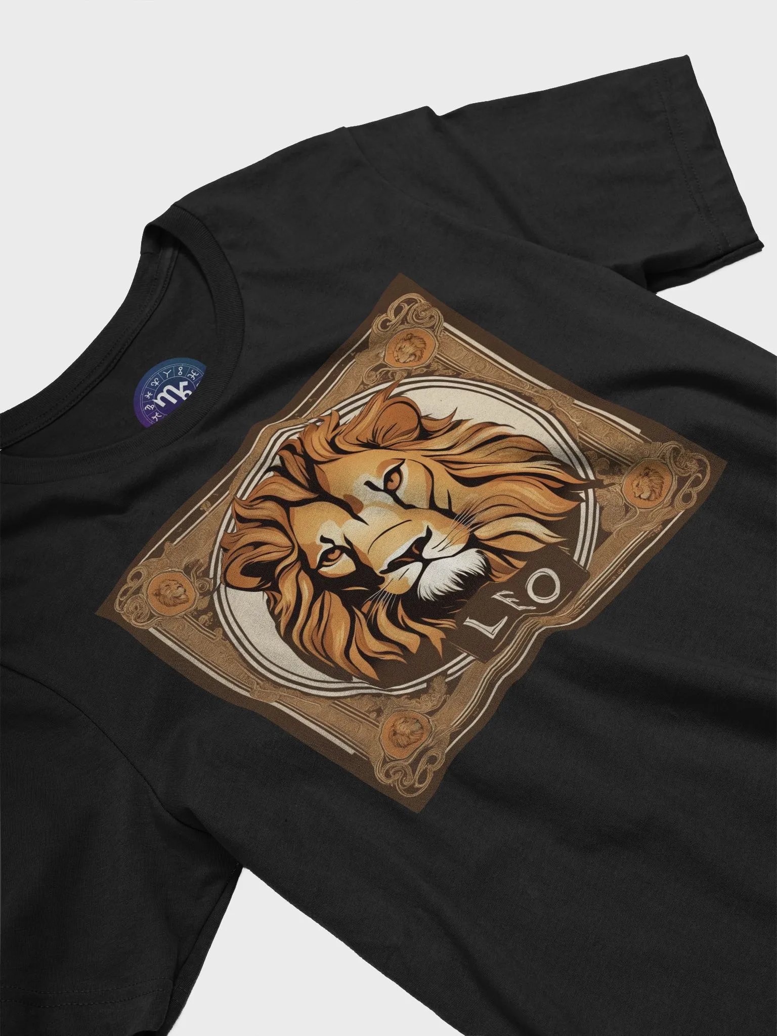 Unisex Leo Zodiac T-Shirt - Regal Lion Portrait, Astrology Gift product image (5)