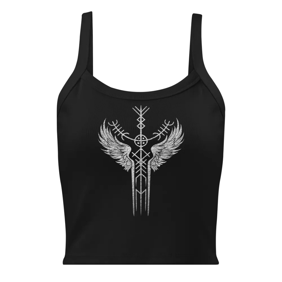 The Valkyrie Stave Women's Micro-Rib Tank Top (grunge print) product image (1)