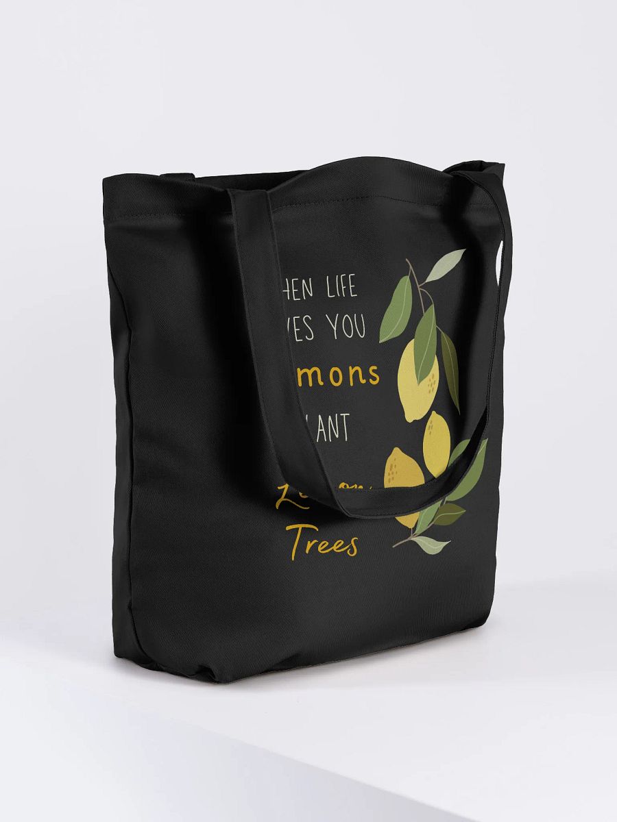 Eco-Friendly Lemon Tote Bag - Black product image (4)