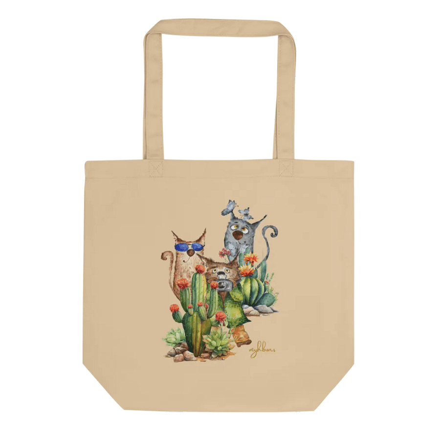 Desert Bloom: A Tale of Resilience Eco Tote Bag (Small) product image (2)