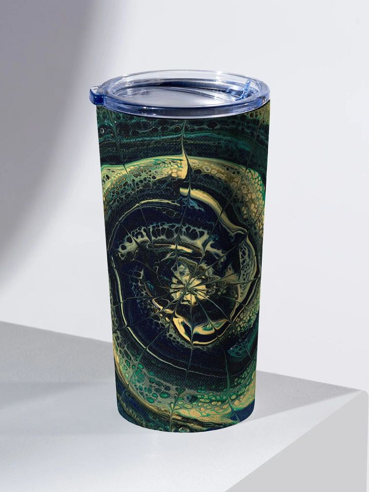 Midnight Halo - Abstract Acrylic Ring Pour, 20oz Stainless Steel Tumbler product image (2)