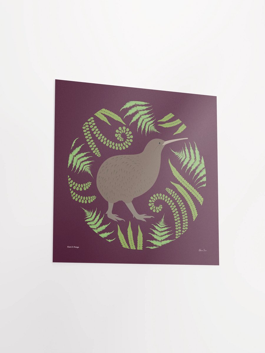 Kiwi and Fern Unframed Wall Art product image (14)